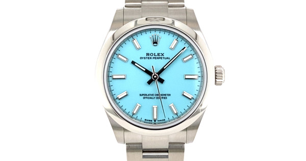 Buy Rolex Oyster Perpetual Tiffany Blue 31mm today CHRONO95 Boutique